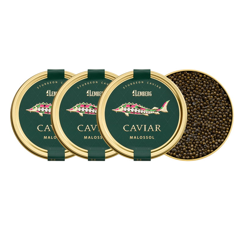 Sturgeon Caviar AMUR PRINCESS, 3 x 100g