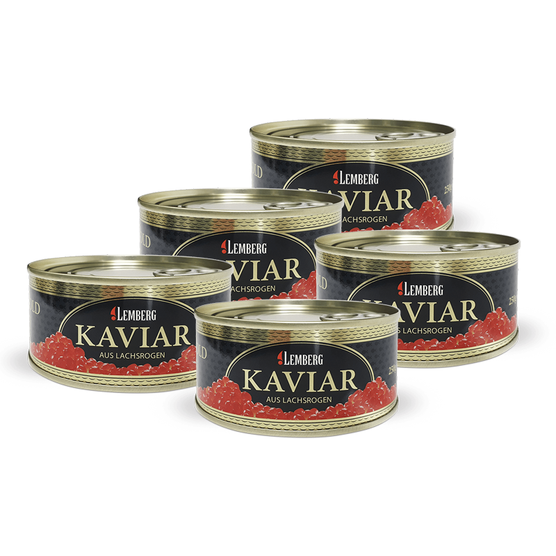 Pink Salmon Caviar, ALASKA GOLD, 5 x 250g