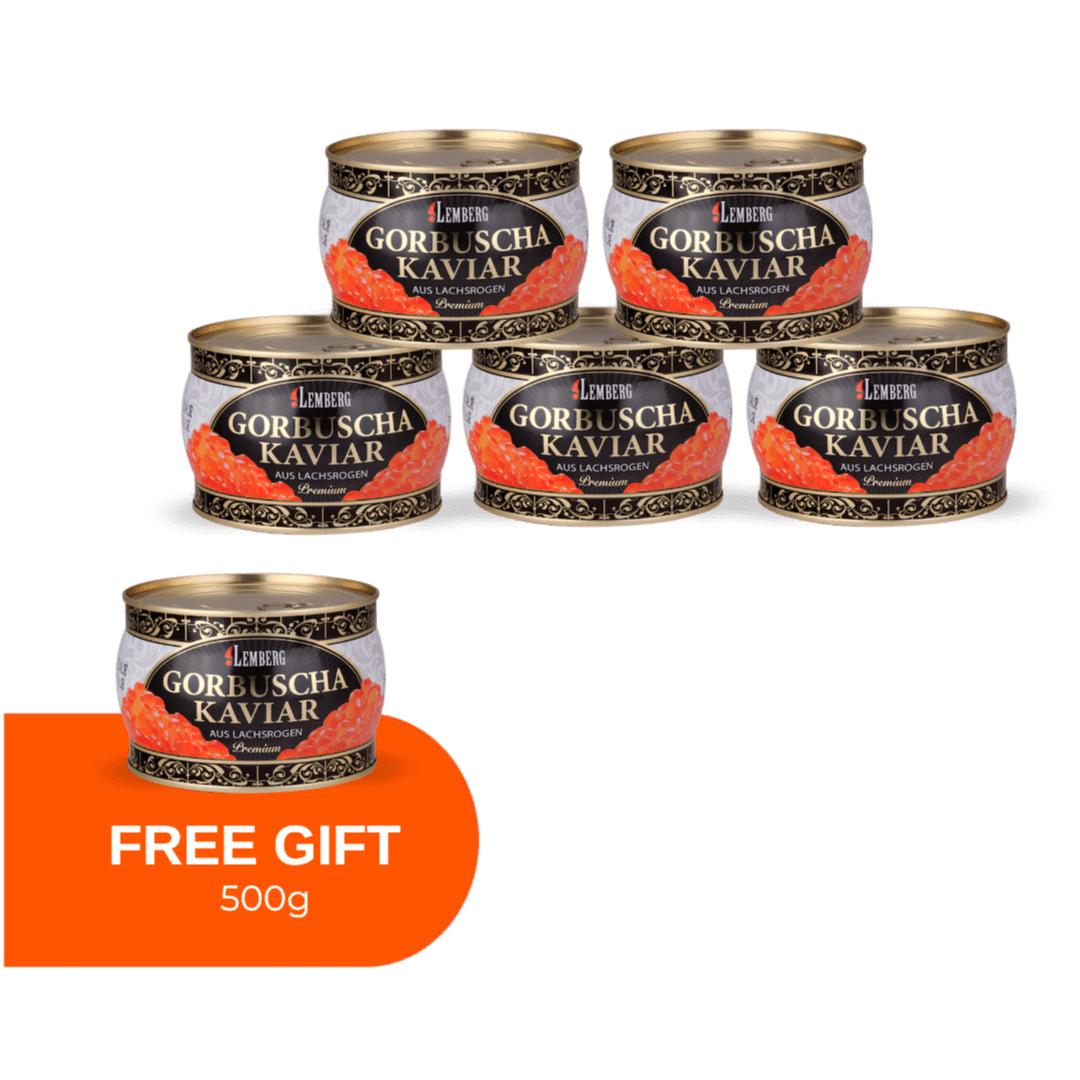 Œufs rouges de saumon rose PREMIUM, 5 +1  x 500 g