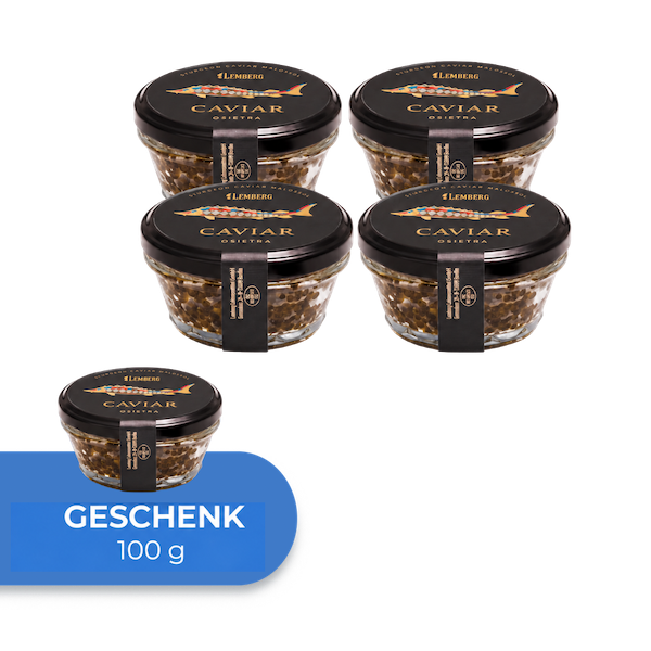 Caviar d'esturgeon OSIETRA, 4 + 1, 100 g