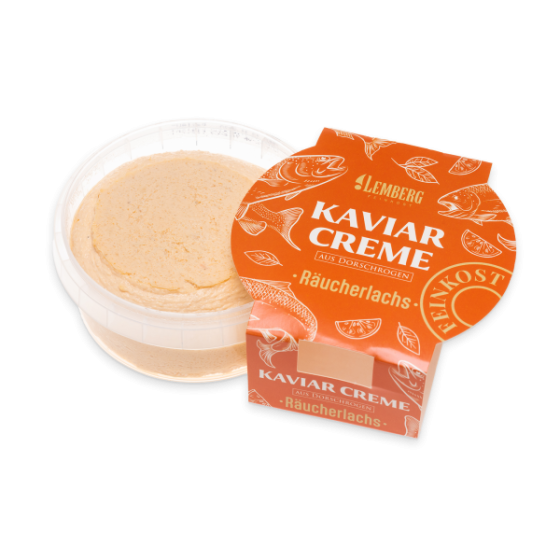 Crème d’œufs de cabillaud au saumon fumé, 150 g