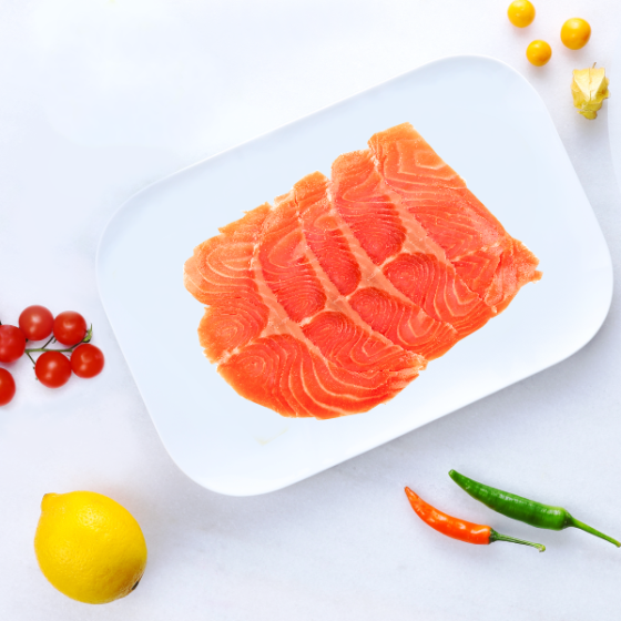 Saumon norvégien, fumé à froid, en tranches, 100g